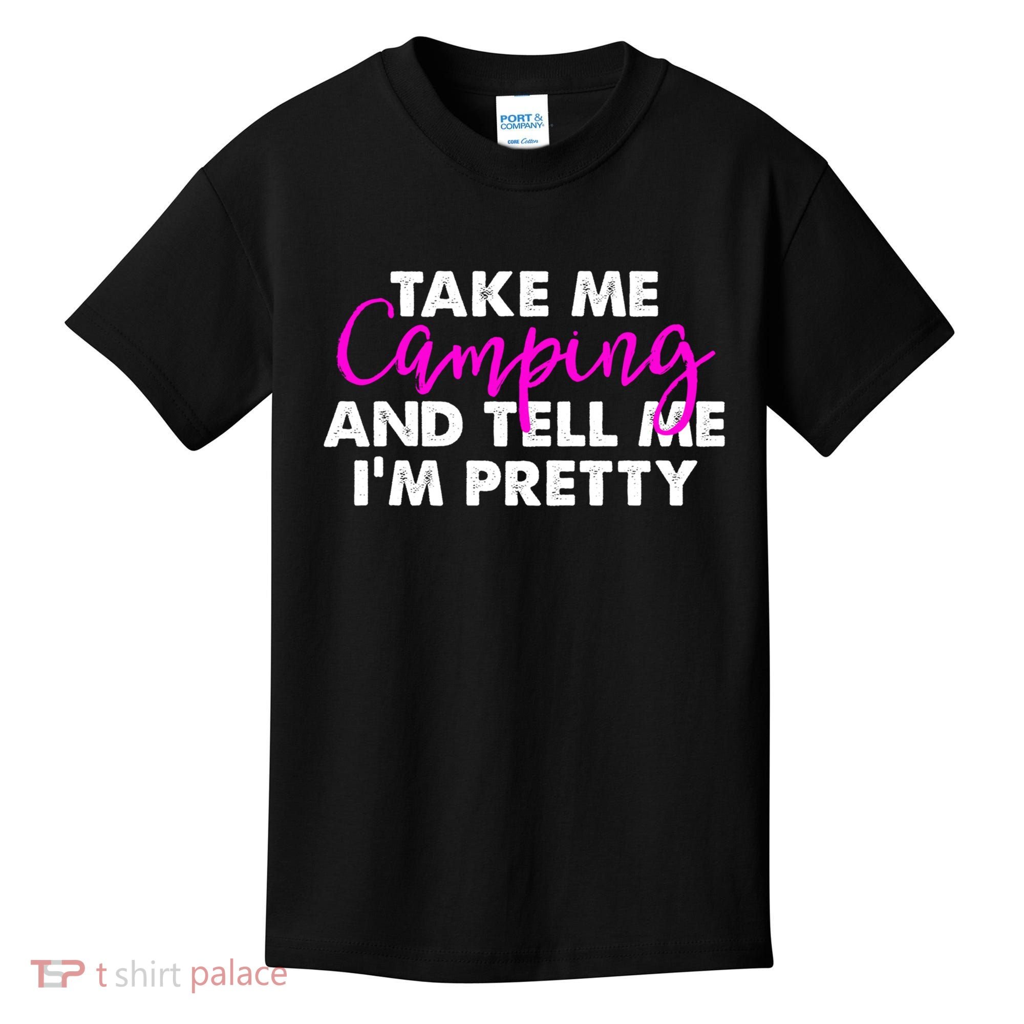 Funny Camping Gift Women Sarcastic Pink Hiking Gift Kids T-Shirt