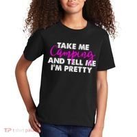 Funny Camping Gift Women Sarcastic Pink Hiking Gift Kids T-Shirt thumb 2