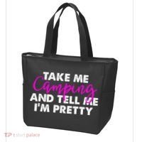 Funny Camping Gift Women Sarcastic Pink Hiking Gift Tote Bag thumb 3