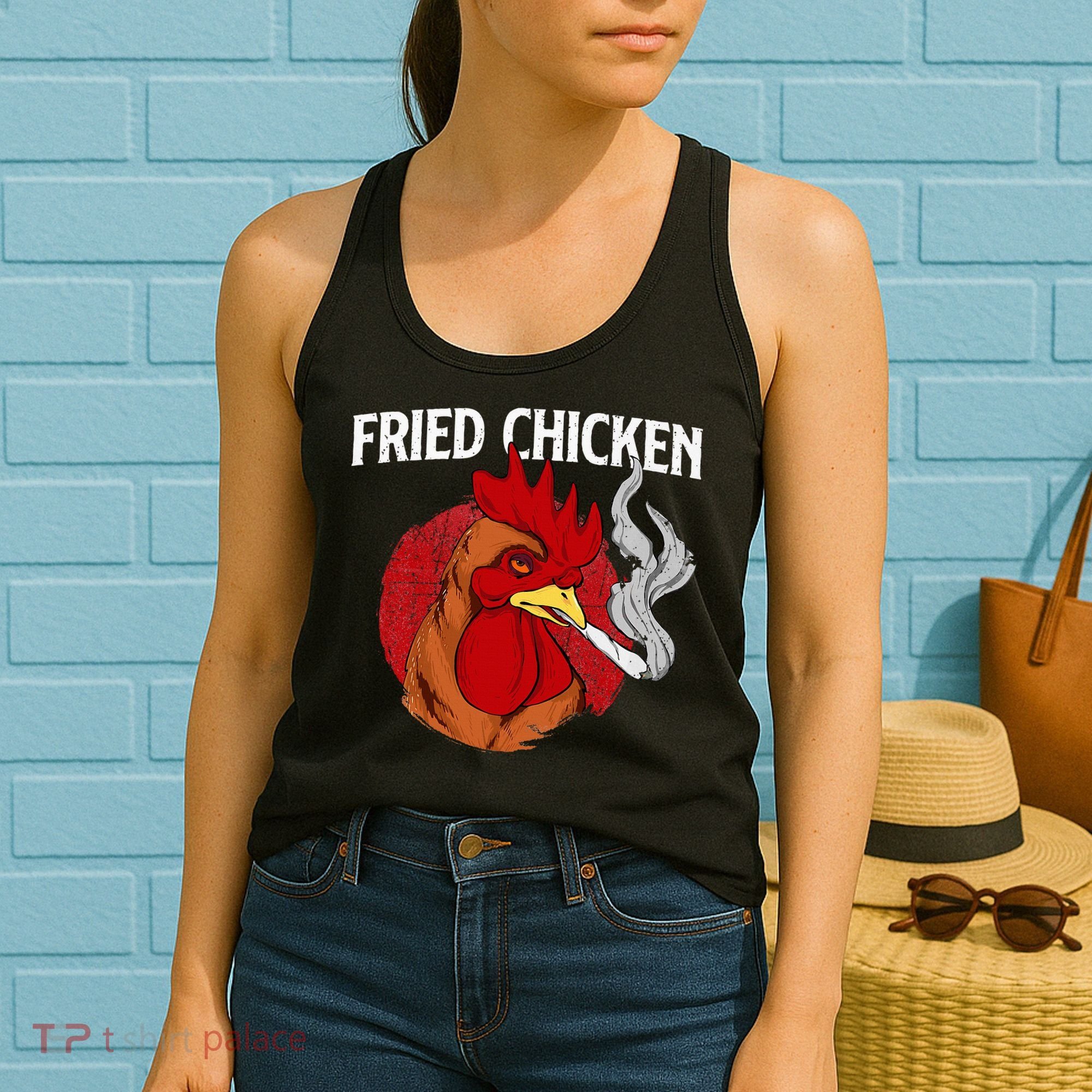 Fried Chicken Gangster Chickens Farm Owner Farmyard Farmer Women's Tank Top