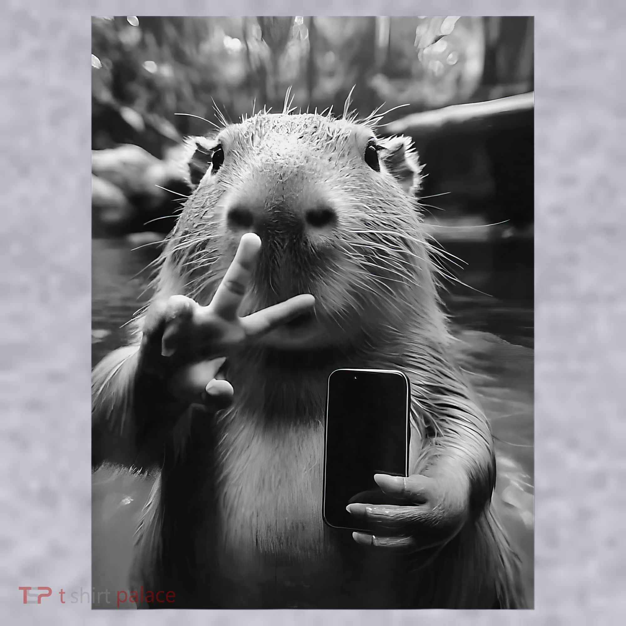 Funny Capybara Gifts Cool Capybara Selfie Women's Racerback Cropped Tank