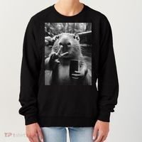 Funny Capybara Gifts Cool Capybara Selfie Women's Sweatshirt thumb 0
