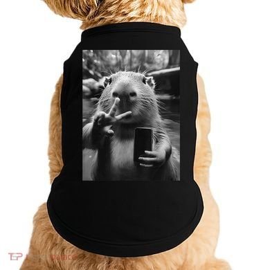 Funny Capybara Gifts Cool Capybara Selfie Doggie Tank