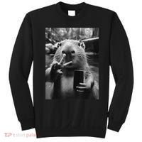 Funny Capybara Gifts Cool Capybara Selfie Sweatshirt thumb 0