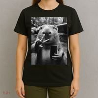 Funny Capybara Gifts Cool Capybara Selfie T-Shirt thumb 4