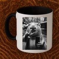 Funny Capybara Gifts Cool Capybara Selfie Coffee Mug thumb 2
