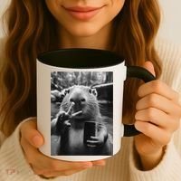 Funny Capybara Gifts Cool Capybara Selfie Coffee Mug thumb 3
