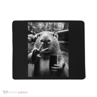 Funny Capybara Gifts Cool Capybara Selfie Mousepad