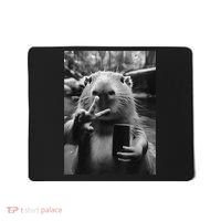 Funny Capybara Gifts Cool Capybara Selfie Mousepad thumb 0