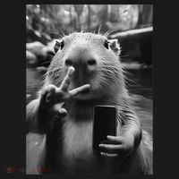 Funny Capybara Gifts Cool Capybara Selfie Mousepad thumb 1
