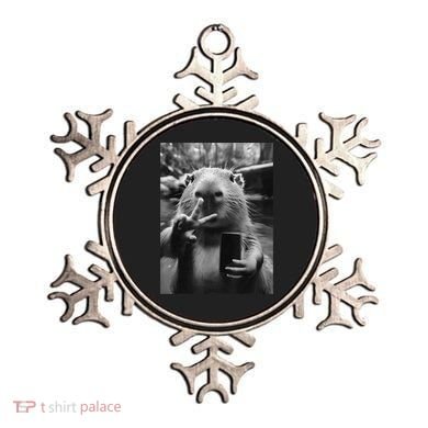 Funny Capybara Gifts Cool Capybara Selfie Ornament