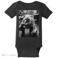 Funny Capybara Gifts Cool Capybara Selfie Baby Bodysuit thumb 0