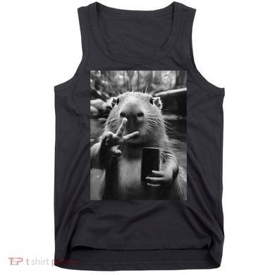 Funny Capybara Gifts Cool Capybara Selfie Tank Top