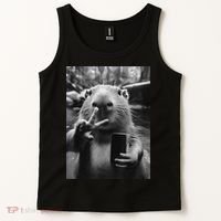 Funny Capybara Gifts Cool Capybara Selfie Tank Top thumb 2