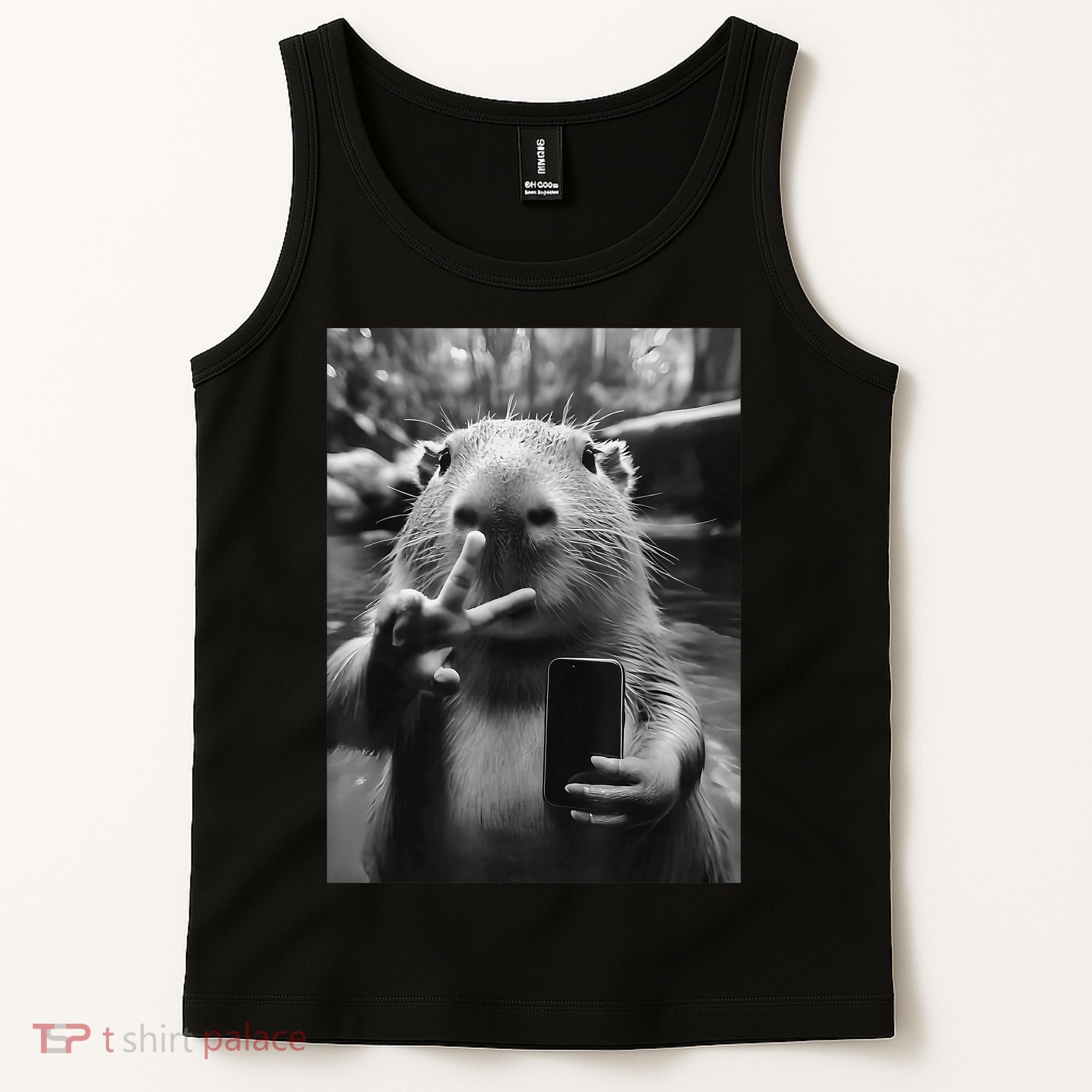 Funny Capybara Gifts Cool Capybara Selfie Tank Top
