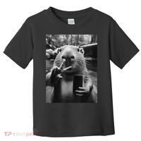 Funny Capybara Gifts Cool Capybara Selfie Toddler T-Shirt thumb 0