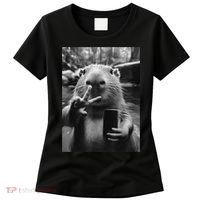Funny Capybara Gifts Cool Capybara Selfie Women's T-Shirt thumb 0