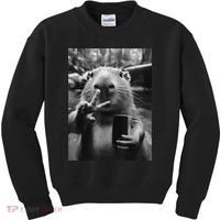 Funny Capybara Gifts Cool Capybara Selfie Kids Sweatshirt thumb 0