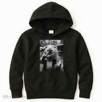 Funny Capybara Gifts Cool Capybara Selfie Kids Hoodie thumb 0