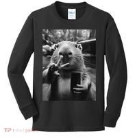 Funny Capybara Gifts Cool Capybara Selfie Kids Long Sleeve Shirt thumb 0