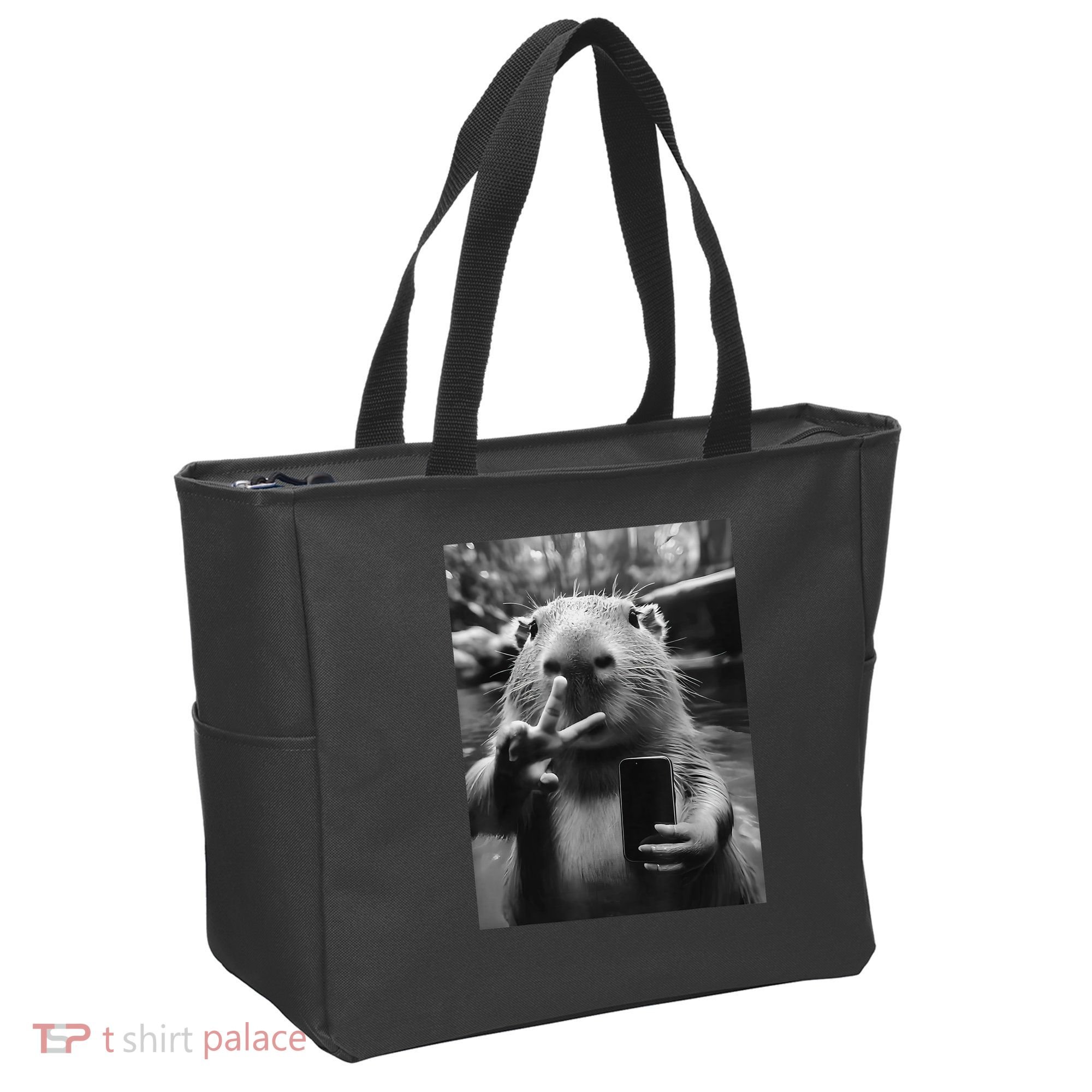 Funny Capybara Gifts Cool Capybara Selfie Tote Bag