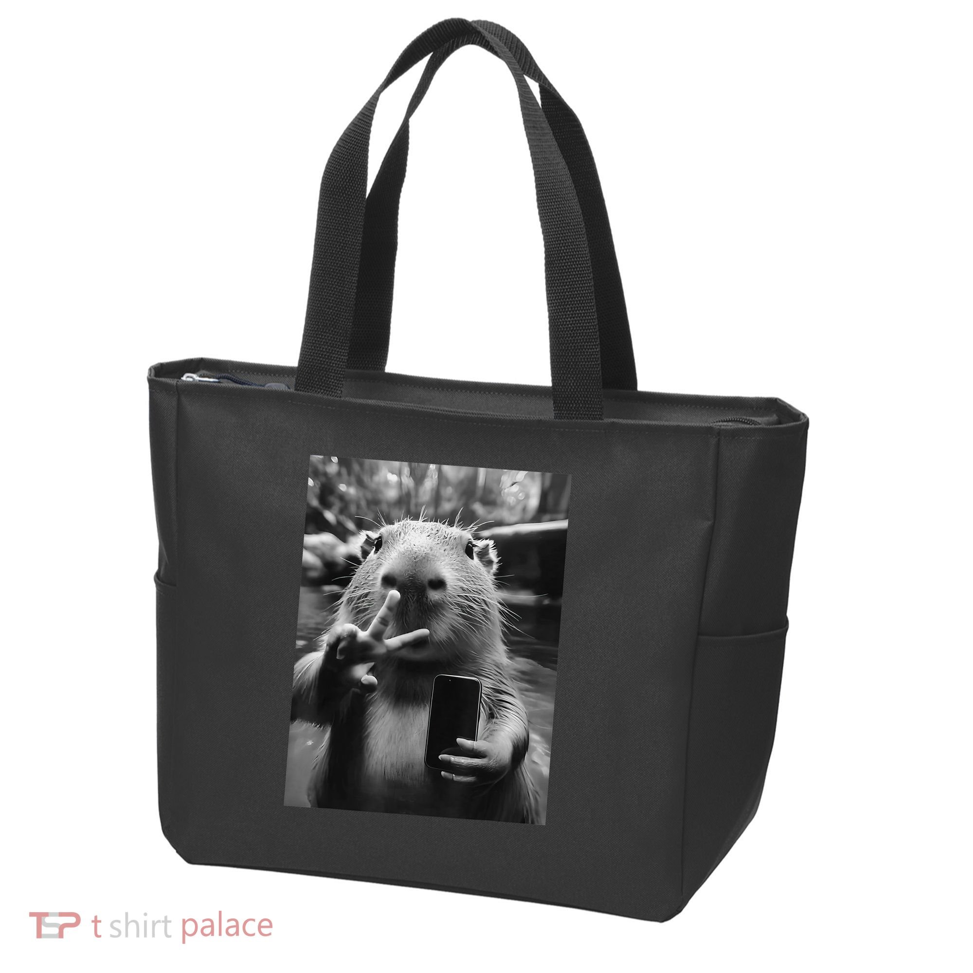Funny Capybara Gifts Cool Capybara Selfie Tote Bag