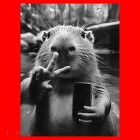 Funny Capybara Gifts Cool Capybara Selfie Santa Hat thumb 1