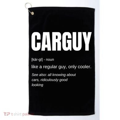 Funny Car Guy Gift Cool Gift Carguy Definition Great Gift Golf Towel