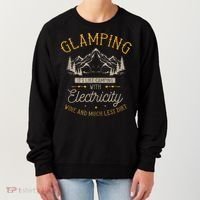 Funny Camper Glamping Nature Drinking Women's Sweatshirt thumb 0