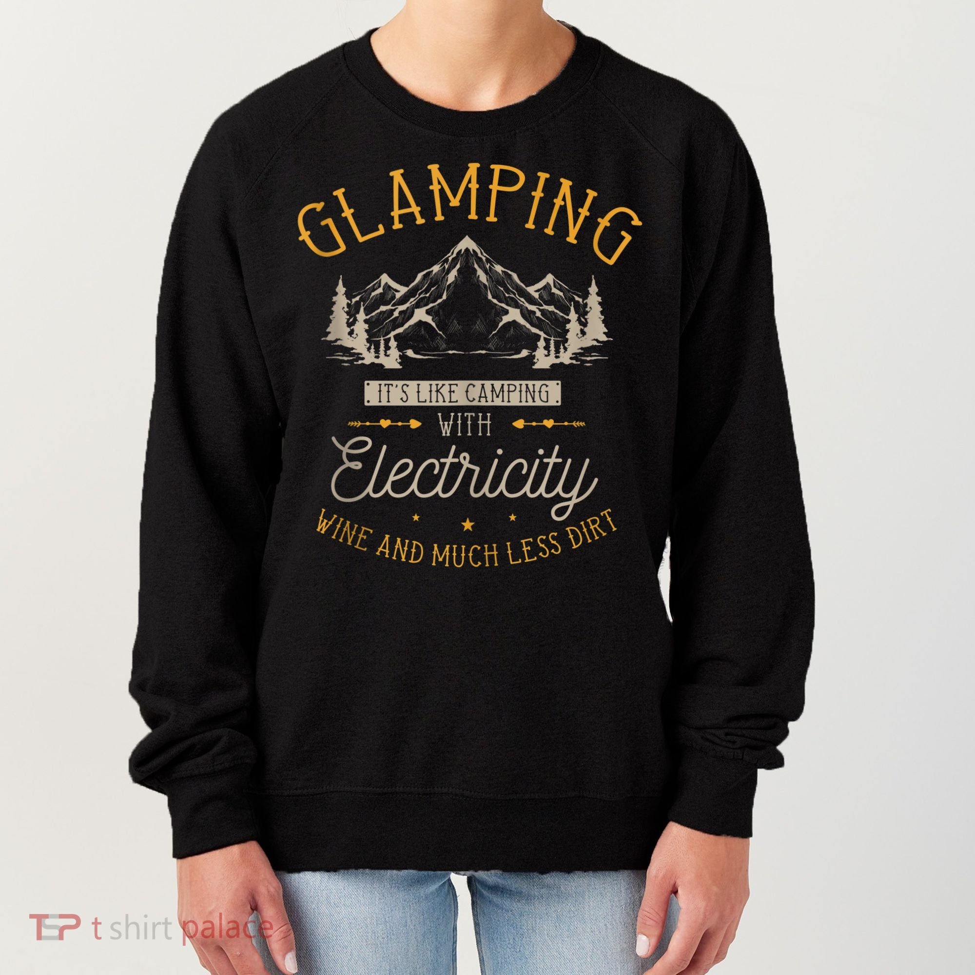Funny Camper Glamping Nature Drinking Women's Sweatshirt