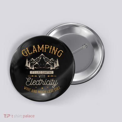 Funny Camper Glamping Nature Drinking Button