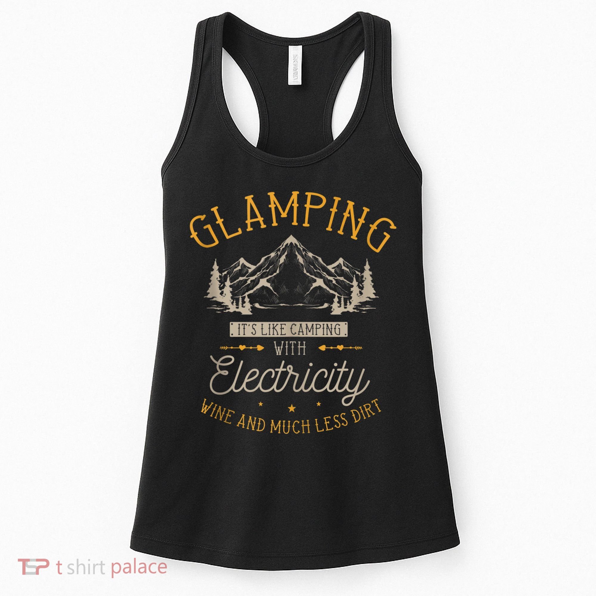 Funny Camper Glamping Nature Drinking Women's Tank Top