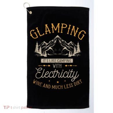 Funny Camper Glamping Nature Drinking Golf Towel