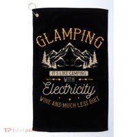 Funny Camper Glamping Nature Drinking Golf Towel thumb 0
