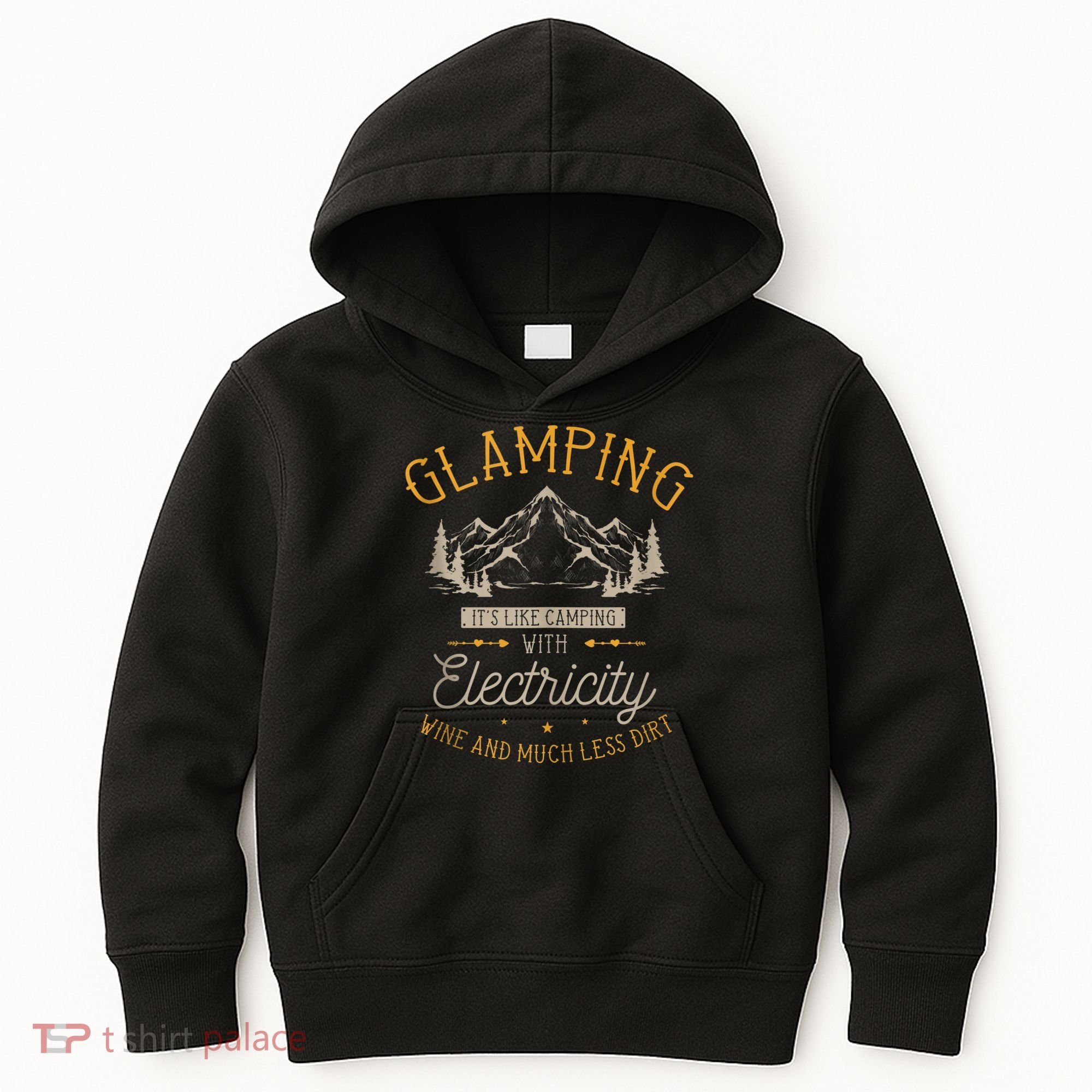 Funny Camper Glamping Nature Drinking Kids Hoodie