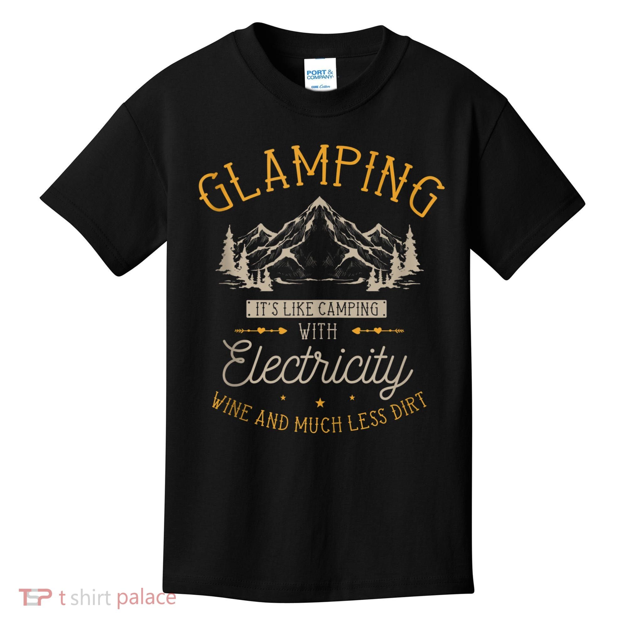 Funny Camper Glamping Nature Drinking Kids T-Shirt