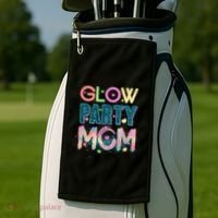 Funny Cute Glow Party Mom Golf Towel thumb 2