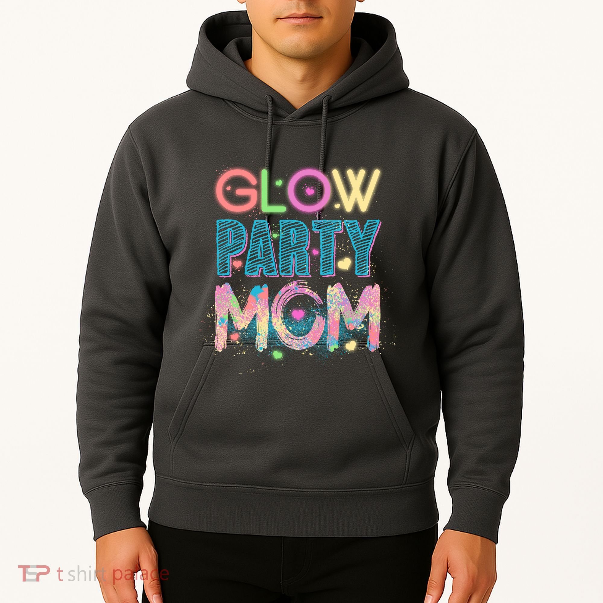 Funny Cute Glow Party Mom Hoodie