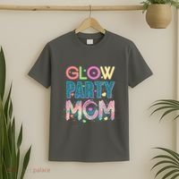 Funny Cute Glow Party Mom T-Shirt thumb 2