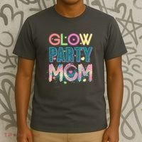 Funny Cute Glow Party Mom T-Shirt thumb 3