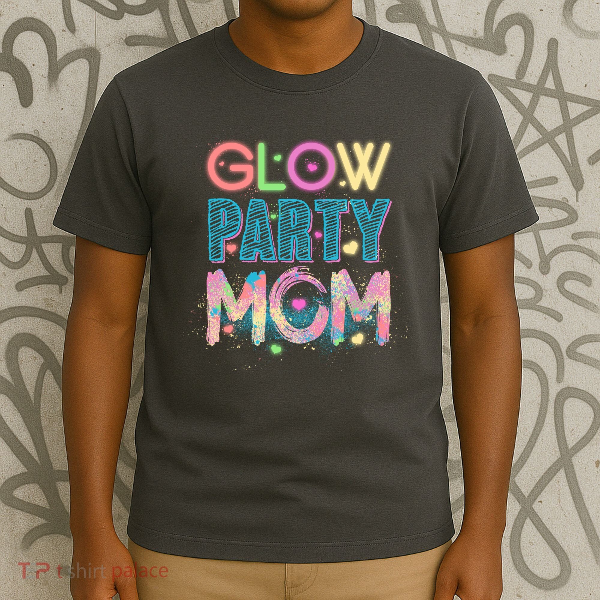 Funny Cute Glow Party Mom T-Shirt