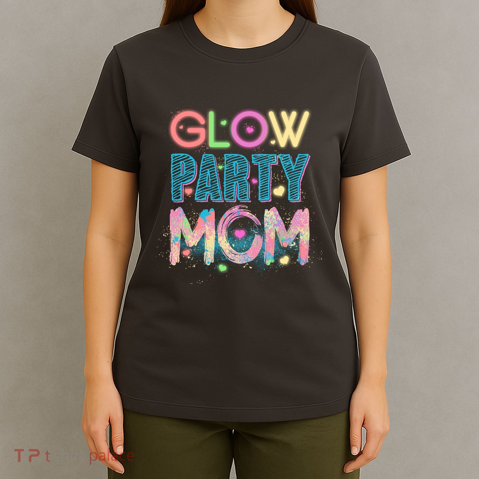 Funny Cute Glow Party Mom T-Shirt