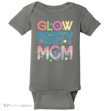 Funny Cute Glow Party Mom Baby Bodysuit