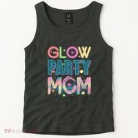 Funny Cute Glow Party Mom Tank Top thumb 2