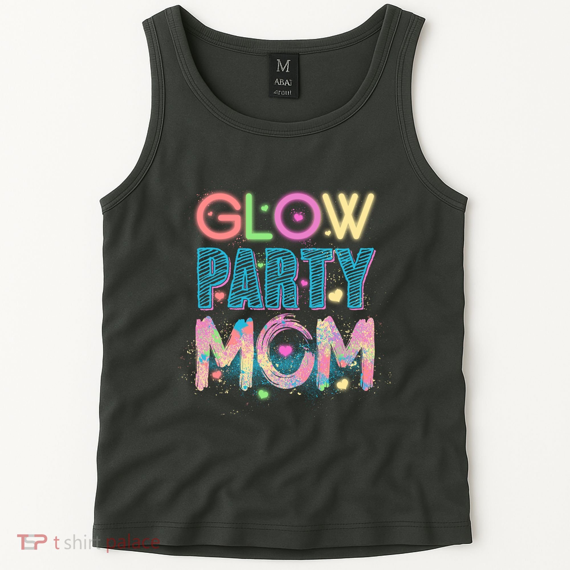 Funny Cute Glow Party Mom Tank Top