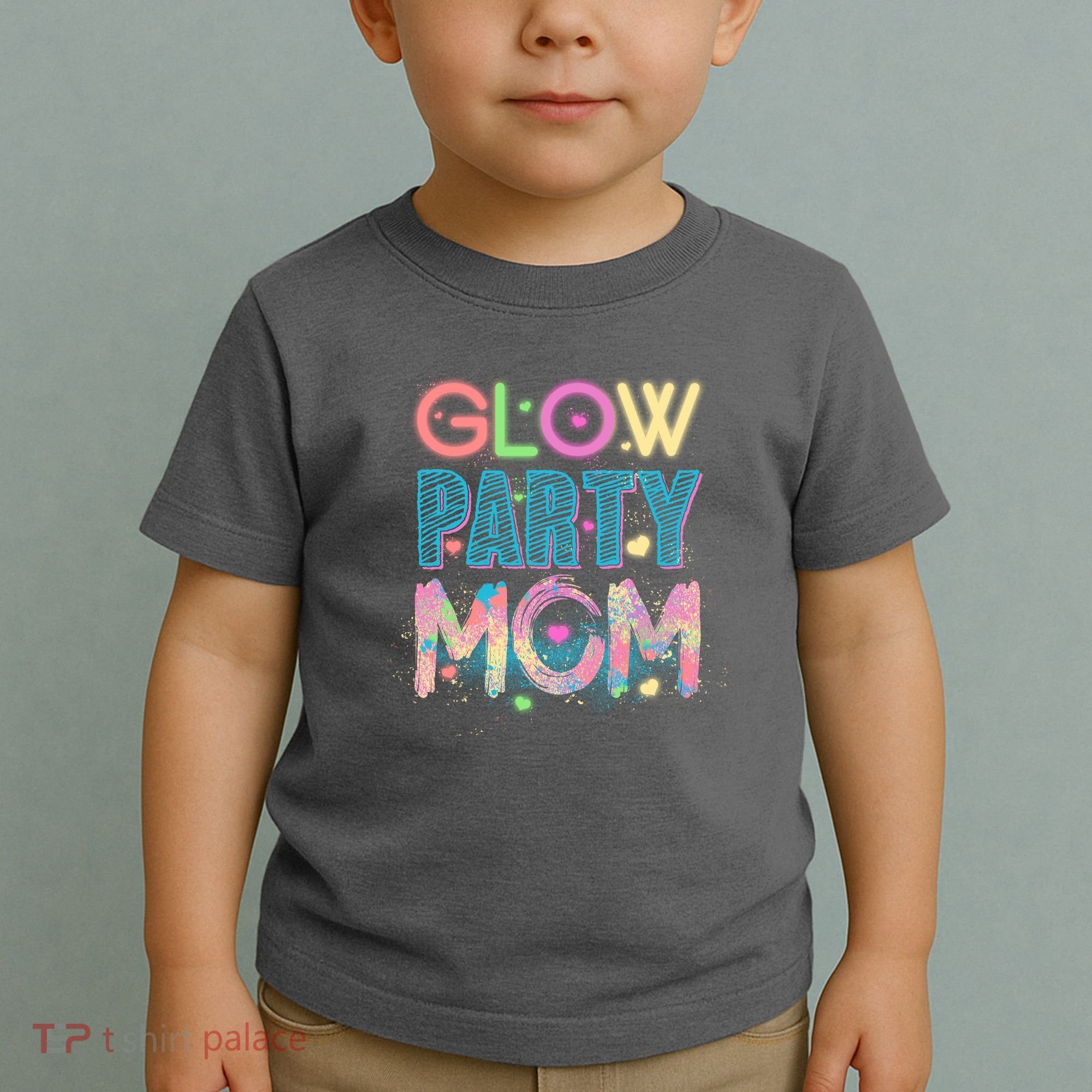 Funny Cute Glow Party Mom Toddler T-Shirt