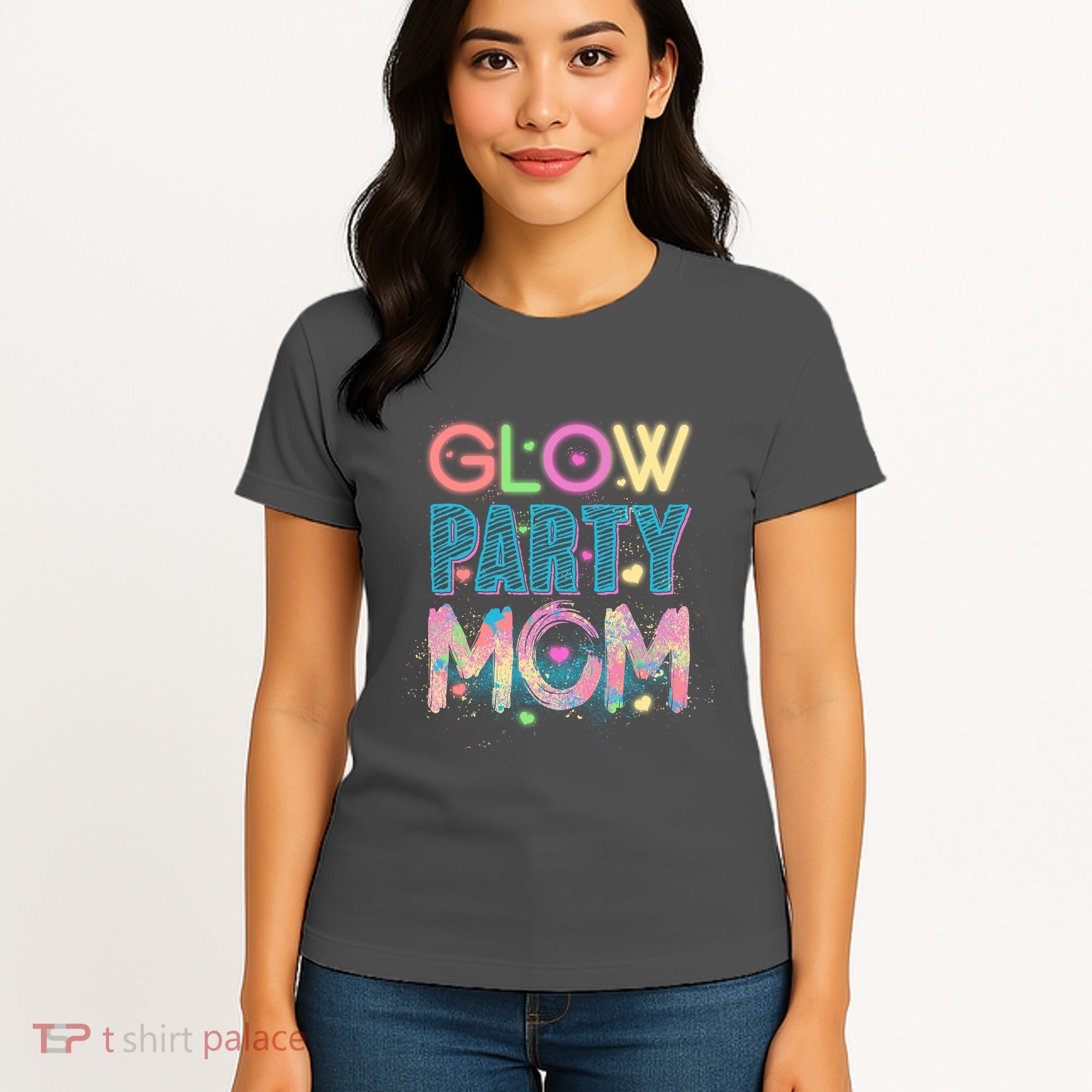 Funny Cute Glow Party Mom Women's T-Shirt