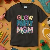 Funny Cute Glow Party Mom Kids T-Shirt thumb 3