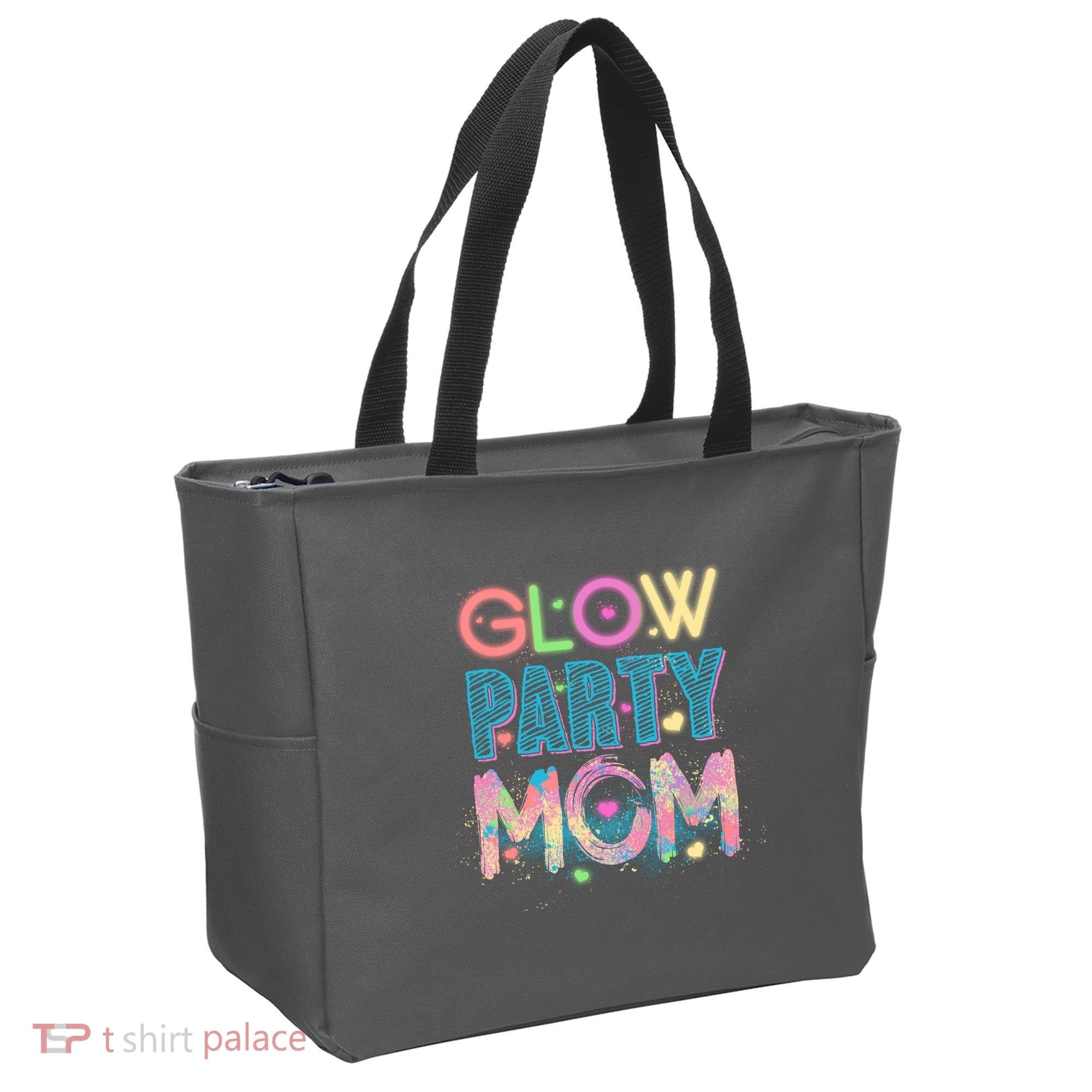 Funny Cute Glow Party Mom Tote Bag