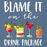 Funny Cruise Gifts Blame It On The Drink Package Garment-Dyed Sweatshirt thumb 2